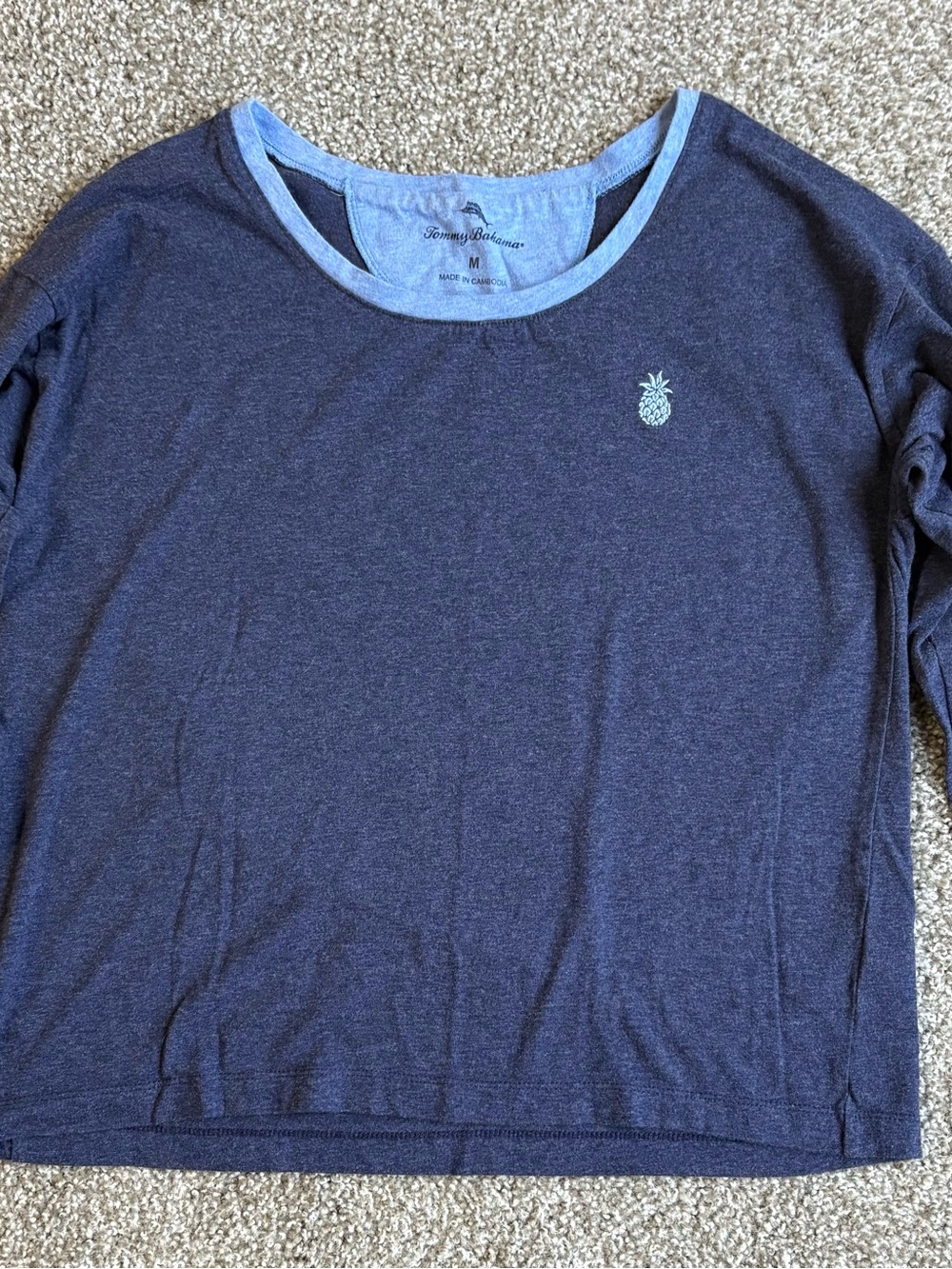 Tommy Bahama Women Size Medium Pajama Top Navy